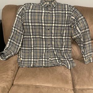 L.L. Bean Mens Long Sleeve Flannel Cotton Shirt